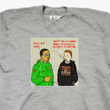 "CNN Hoodie" Heather gray tee